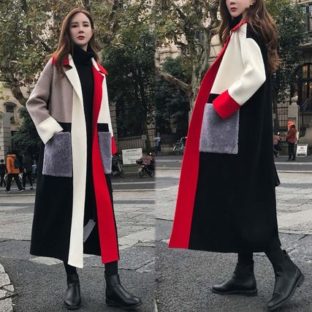 ポケットエコファーマルチカラーロングチェスターコート