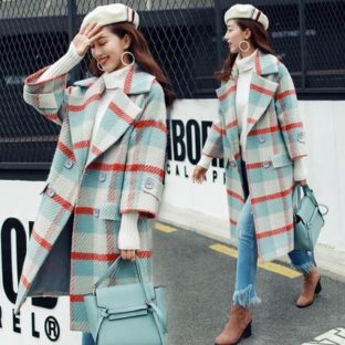 大人上品チェック柄チェスターコート