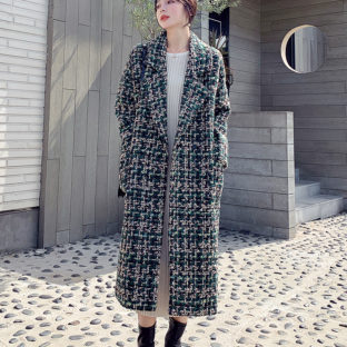 ツイード ラシャ ロングコート