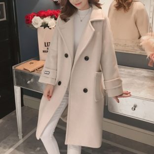 Pコート ロング チェスターざっくり大人シルエット ガウン風韓国