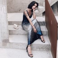 ドレス マキシ セレブ スパンコール ゴージャス