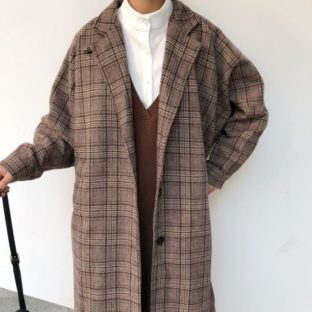 レトロ オーバーサイズ アウター トレンチコート