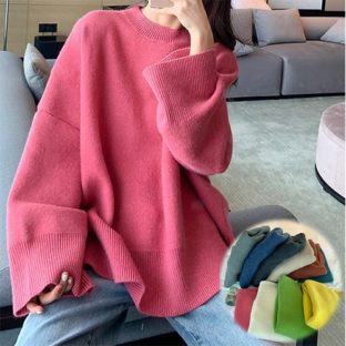 ニット セーター トップス ドルマンスリーブ ビッグシルエット