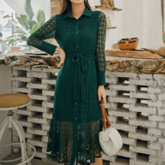 春気分♪グリーン系ワンピースでテンションアップ♪