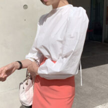 トップ ブラウス ゆったり リボン オープンバック 大人かわいい