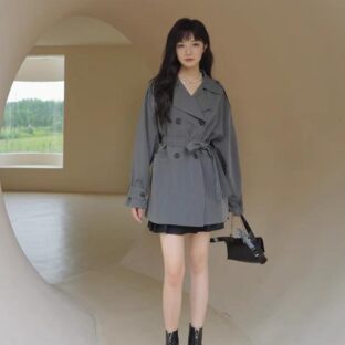 ウインドブレーカーコート デザインニッチオーバーサイズ