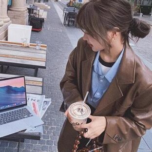 レザー　スーツジャケット　