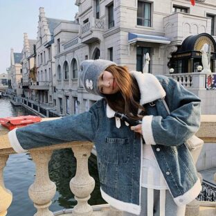 デニムファウールジャケット　プラスベルベット