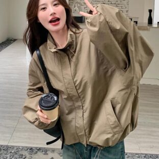 カーディガンコート　韓国風スリムショートトップ