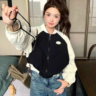 ステッチコントラストカラーカーディガンジャケット