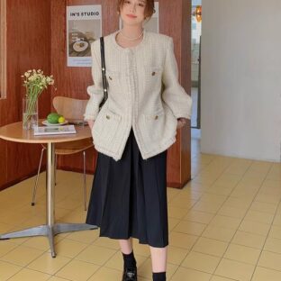 フランス風 ジャケット スリムトップ