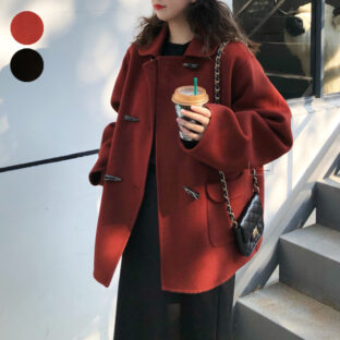 ジャケットコート ショート丈 ダブルブレスト ボーイッシュ